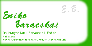 eniko baracskai business card