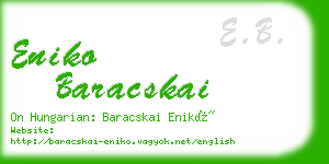 eniko baracskai business card